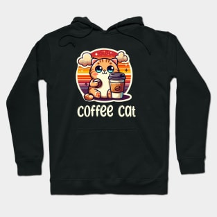 Coffee Cat Lover Gifts Hoodie